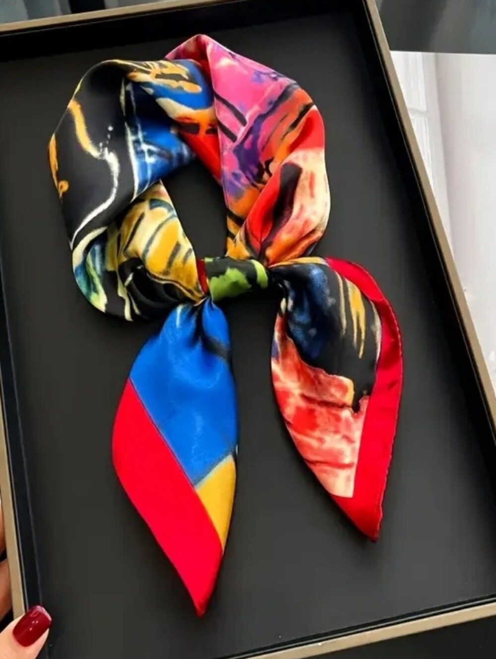 Silk-feel Multicolor Women's Fashion Scarf Head Scarf , Neck Scarf